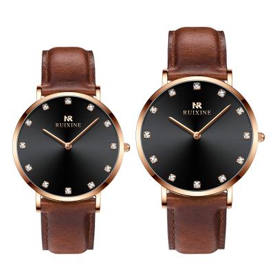 China New 10 Couples Atmosphere Chronograph Lovely Waterproof Black Color Wrist Watch Girls Hand Watch for sale