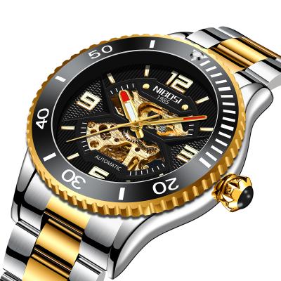 China High Quality Power Reserve NIBOSI 2399 Watches Skeleton Mechanical Men Automatic Watches Luxury Brand for sale