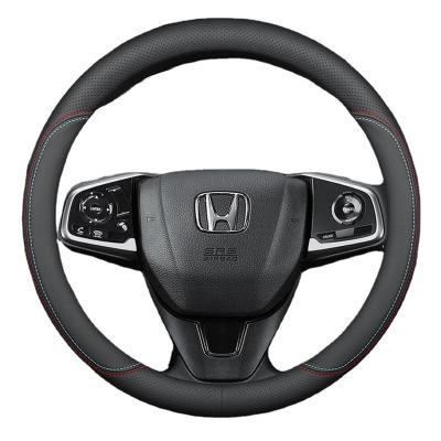 China Business / Luxury Automotive Universal Steering Wheel Cover, Suitable For Most Cars, Two Line Models In Nappa Leather for sale