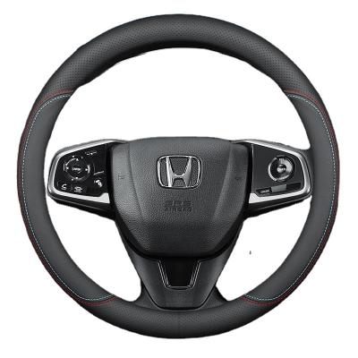 China Business / Luxury Automotive Universal Steering Wheel Cover, Suitable For Most Cars, Two Line Models In Nappa Leather for sale