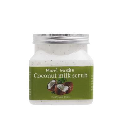 China Exfoliator coconut milk scrub remove chicken skin whitening face and body scrub kit for sale