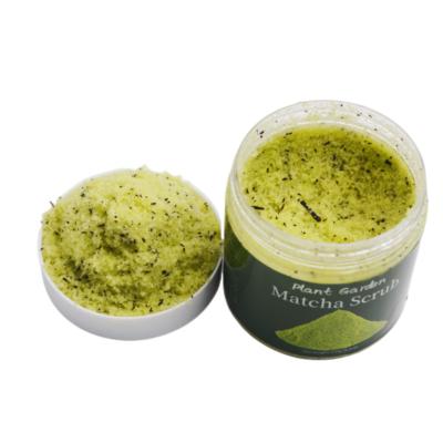 China Exfoliator Custom Logo Skin Detoxifying Exfoliating whitening sea salt scrub  Green Tea Matcha  Body Scrub for sale