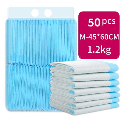 China Economy M Size 50pcs/bag 45*60CM Waterproof Strong Transient Absorption To Prevent Bacterial Growth Formation Pads For Pets for sale