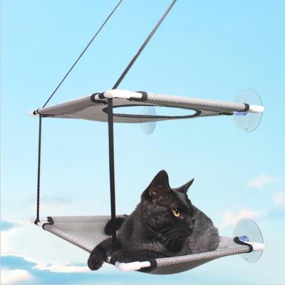 China Double Layer Anti Scratch Cat Set Seat Breathable Gray Walmart Cat Bed Window Cat Cups Suction Window Hammock Window for sale