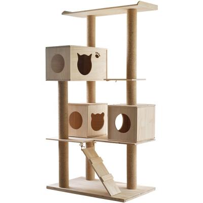 China Manufacturer Sustainable Supply Wooden Cat Tree For Large Cats for sale