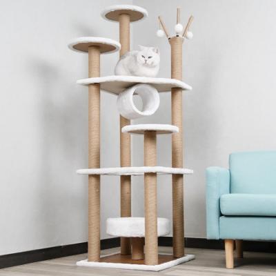 China Sustainable Luxury Cat Scratching Post Cat Shelf Housing Tree Tower for sale