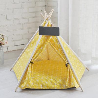 China Breathable Detachable Pet Tent Linen Pet House Detachable Pet Bed Tent for sale