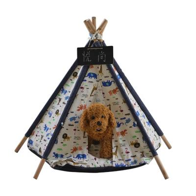 China Breathable Portable Pet Tent Dog Folding Pet Tent House Canvas Nest for sale