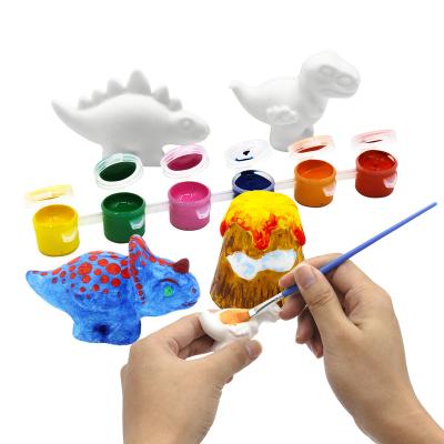 China SISLAND Environmentally Friendly Educational Mud Mold Paint Your Own Animal Dinosaur Toys for sale