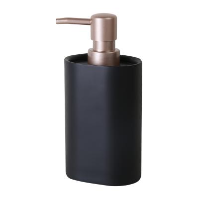 China Foam Soap Dispenser Bathroom Accessory Set Hands Clean Dispenser Pump Liquid Black Polyresin Soap Dispenser for sale