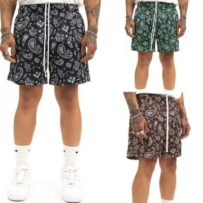 China 2022 Summer Anti-wrinkle TG043 New Bandana Print Cargo Shorts Custom Men's Basketball Sports Casual Men Shorts for sale