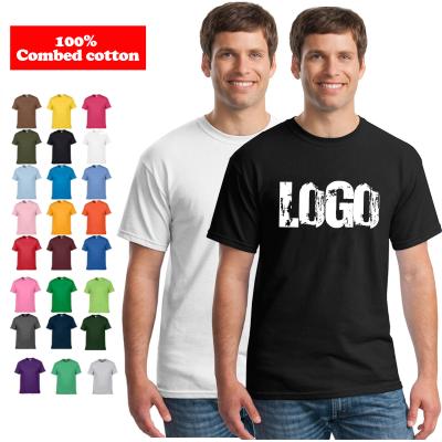 China Custom 100% Custom Logo Printing Private Label Tees Cotton Anti-Wrinkle T-shirt Tshirts Company T-shirt Company Employees O-Neck Tshirts for sale