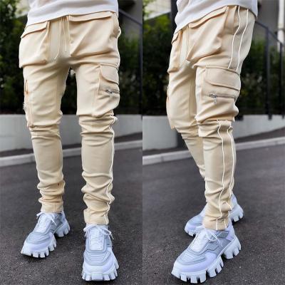 China Anti-wrinkle Fashion Fitness Training Party New Running Luminous Men's Sweatpants Wholesale Custom Men's Night Jogger Reflective Pants for sale