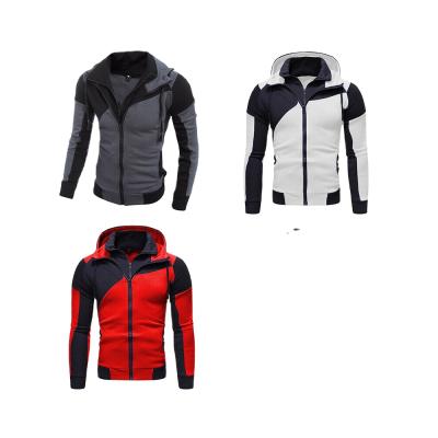 China Wholesale QUICK DRY Men's Double Zipper Hooded Jacket Turtle Neck Fleece Hoodie Slim Fit Tracksuit for sale