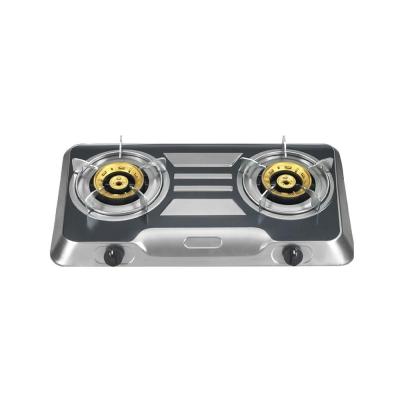 China Hotel Color Stainless Steel 2 Burner Gas Stove Larger for sale