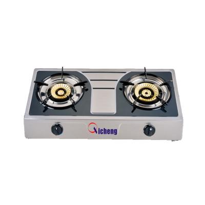 China Hotel kitchen kitchen sunflame 3D table top glass gas stove for sale