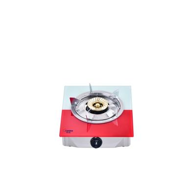 China Hotel OEM 3D Tempered Glass Top Single Burner Gas Stove CKD for sale