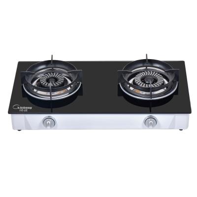 China Household New Design Burner Support LPG Tabletop Glass Top Gas Stove for sale