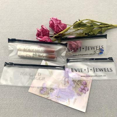 China Recyclable Custom OEM Frosted PVC Zipper Bag Wholesale Best Selling Plastic Zip Lock Jewelry Packaging Zipper Bag for sale