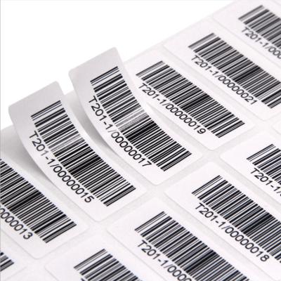 China Decorative Sticker Vinyl Waterproof Glossy Laminated Self Adhesive Label With Barcode, Private Sticker Adhesive Label With QR Code for sale