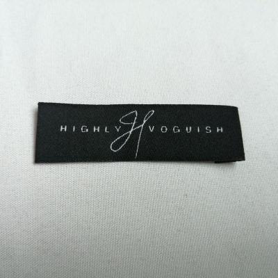 China Viable Customized Sewing Fabric Clothing Labels For Garment Brand Logo Woven Label With Personalized Name Clothing Labels For Dress Label for sale