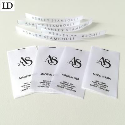 China Sustainable Wholesale Custom Cotton Apparel Labels Fabric Woven Label For Garment Clothing for sale