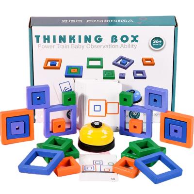 China Develop Thinking Children Play 2021 New Cube Brain Teaser Puzzle Toy Factory Sale 3D Wooden Thinking Game Puzzles Directly for sale