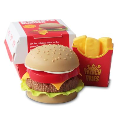 China Kitchen Toy Preschool Toy Kitchen Set Sets For Kids Pretend To Play Mini Fast Food Funny Plastic Simulation Cooking Game for sale