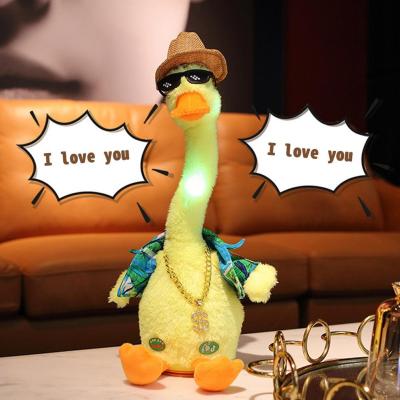 China Animal Plush Toy Cartoon Swing Singing Talking Plush Doll Dancing Duck Toys for Children for sale