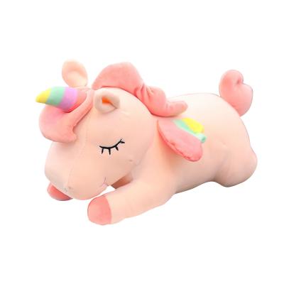 China Wholesale 25cm Soft Plush Kid Sleep Rainbow Unicorn Plush Pillow Toy Pink Stuffed Plush Unicorn Animal for sale