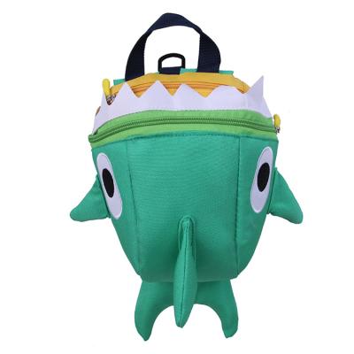 China 2021 Cute Shark Cartoon Hot Sale Fashion Children Pull Rope School Backpack Cute Anti-lost Bags for sale