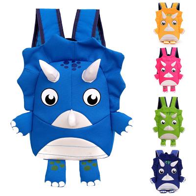 China 2021 New Style Cute Dinosaur Kindergarten Anti-lost School Bag Oxford Cloth Backpack For Kids 3-7 Years Old for sale