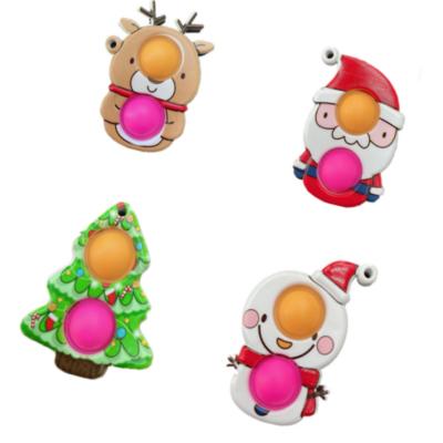 China Santa Claus Finger Decompression Vent Toy Silicone Christmas Toy For Kids for sale