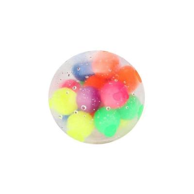 China Silicone Hand Squeeze Toy Fidget Stress Balls Therapy Rainbow Bead lBall Relax Squeeze for sale