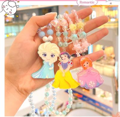 China Princess Baby Fashion Crystal Snow White Necklace Girl's Toy Children's Jewelry Toy Accessories For Kids Cartoon Children's Jewelry for sale