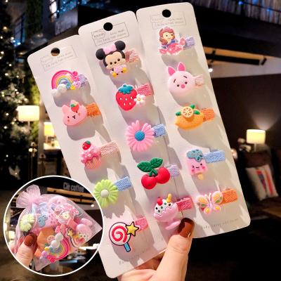 China Korean Princess Hair Accessories Resin Hairpin Hairpin Gifts Cloth Mickey Minnie Animal Fruit Baby Girl Clips for sale