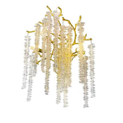 China Modern Luxury Modern Twigs Wall Lamp Nano Plating Glass Wall Light Aluminum Wall Lamp For Art Decoration Home for sale