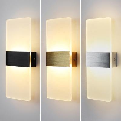 China Modern Minimalist Modern Led Lamp Light White Home Decor Bedroom Bedside Bracket Indoor Glass Wall Lamp 85-265v for sale