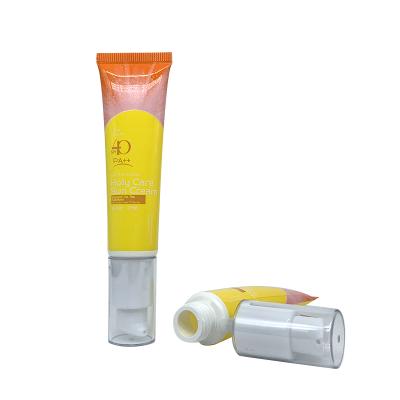 China Cosmetic Eco Friendly Green Packaging Tube For BB CREAM Liquid Foundation Airless Pump Tube for sale