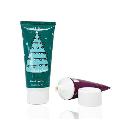 China Christmas 100ml Cosmetic Hand Cream Tube Cosmetics Packaging Container Squeeze Cream Packing Tube for sale