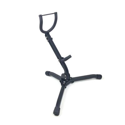 China Easy to carry Metal Triangle Base Design Folding Alto Tenor Sax Holder Saxophone Tripod Stand for sale