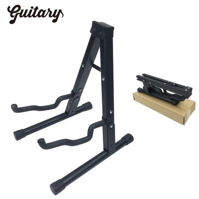 China Durable Factory Metal Folding A Frame Shape Guitar Chair Stand for Acoustic Classical Electric Bass Guitars Ukulele for sale