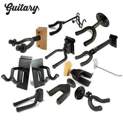 China Durable Lightweight Wholesale Bass Mount Hook Holder Stand Guitar Wall Hanger with Screws for Acoustic Electric Guitar Banjo Mandolin for sale