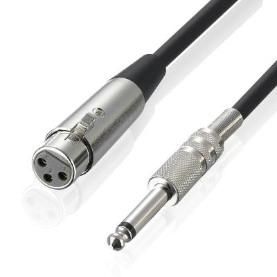 China 6.35mm audio cable Wholesales Stereo 6.35 Audio Female to Male  Xlr To 6.35mm 6.5 Cable for sale