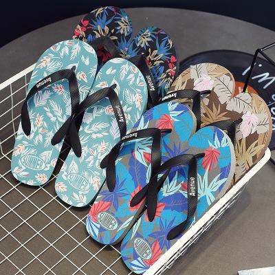 China Summer Women's Leisure Flat Flip Flop Slipper Logo Flip Flops Print Eva Beach Cheap Slippers Wholesale Fashion Quick-drying Custom Ladies Men's Flats for sale