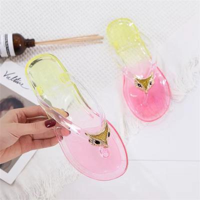 China Lady Plastic Jelly Shoes Slip-on Comfortable Anti-skid Beach Flat Sandals Summer Vacation Outdoor Sandals for sale