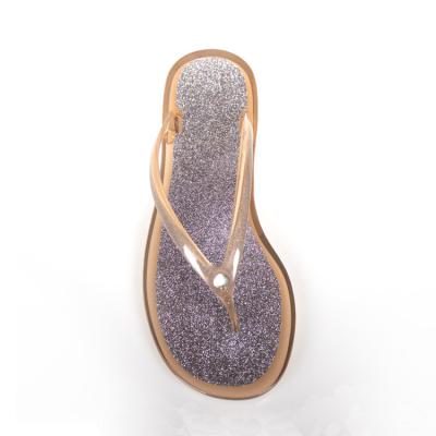 China Quick-drying 2022 New Jelly Slippers Pvc Sandals and Slippers Crystal Casual Flat Jelly Slippers Summer Style Beach for sale