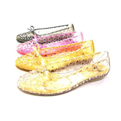 China New Ladies 2022 Crystal Jelly Shoes Open Toe Sandals Anti-odor Design Flat Sandals for sale