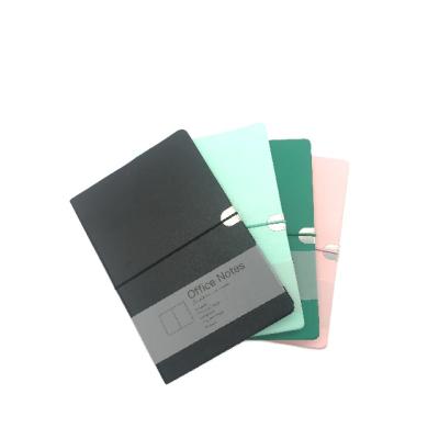 China 2021 Newcomers Logo A5 A6 PU Cover PU Leather Notebook Custom Colored School Elastic Band Office Soft Cover for sale