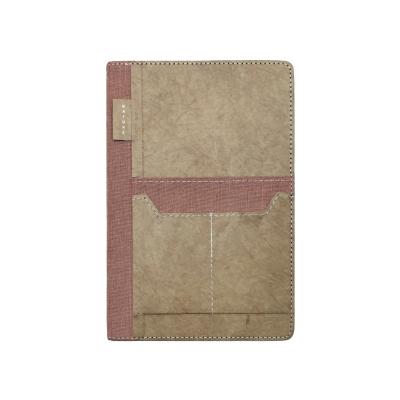 China Hardcover Cloth Sewing With Dupont Paper Notebook Planner With Pocket for sale